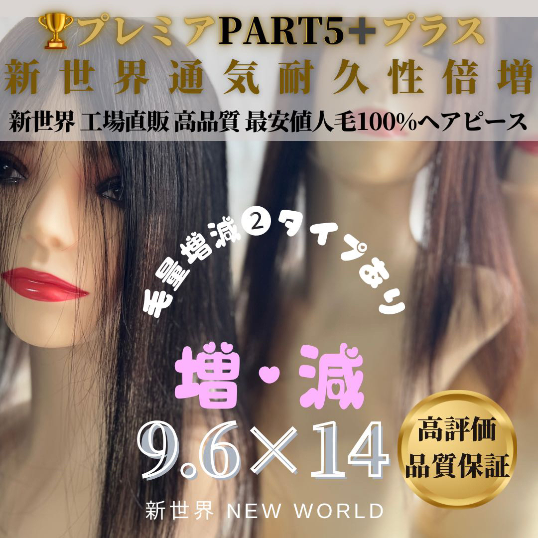 最新2026新世界8*13Part⑤＋ヘアピース 人毛レミー 総手植え の通販 by