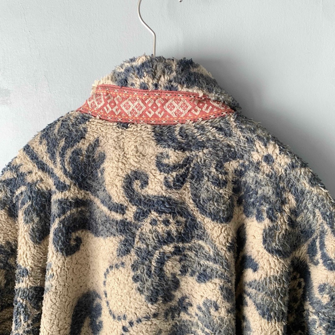 KAPITAL - KAPITAL ダマスク柄 フリースジャケット XL キャピタル ボア