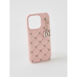 Darich - キルティングミラーDDチャームiPhoneケース iPhone16 ピンク