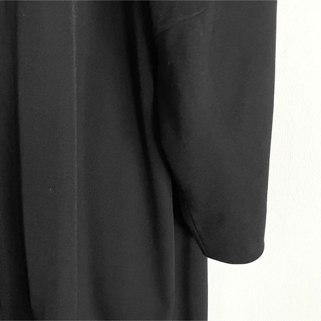 昭和レトロ オーダーメイド ステンカラーロングコート 高級ウール