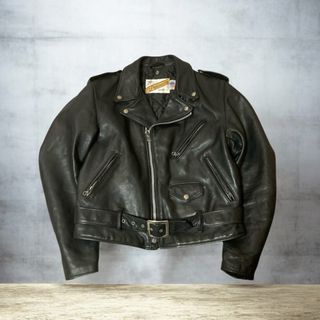VINTAGE - ビンテージ 古着 短丈 レザー ボンバー フライトジャケット