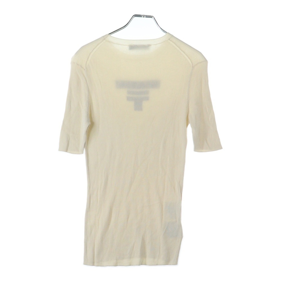 PRADA - PRADA プラダ ロゴ入り シルク クルーネック半袖ニット