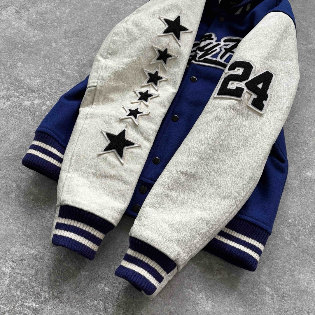 24KARATS】 スタジャン カウレザー 牛革 キルティング ワッペン 刺繍