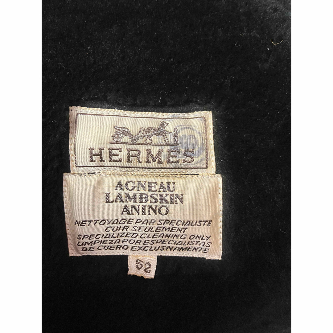 HERMES - HERMES エルメス 表革 ロングムートンコートの通販 by