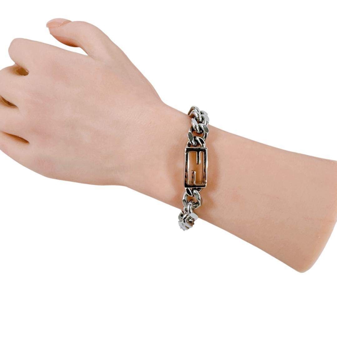 FENDI - FENDI フェンディ バゲット ブレスレット FFロゴ チェーン