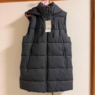 ZARA - ZARA ロングキルティングベストの通販 by ameri shop｜ザラなら