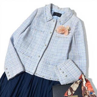 TO BE CHIC - ☆トゥービーシック☆新品 ツイードノーカラージャケット