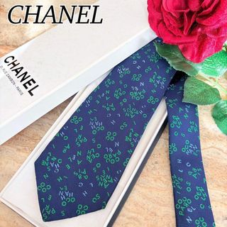 CHANEL - シャネル ブランド ネクタイ シルク ストライプ柄 ココマーク