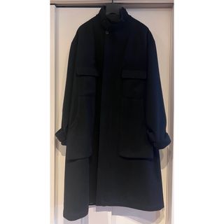 Ground Y - Ground Y チェスターコート -(XL位) 黒x白(総柄) 【古着