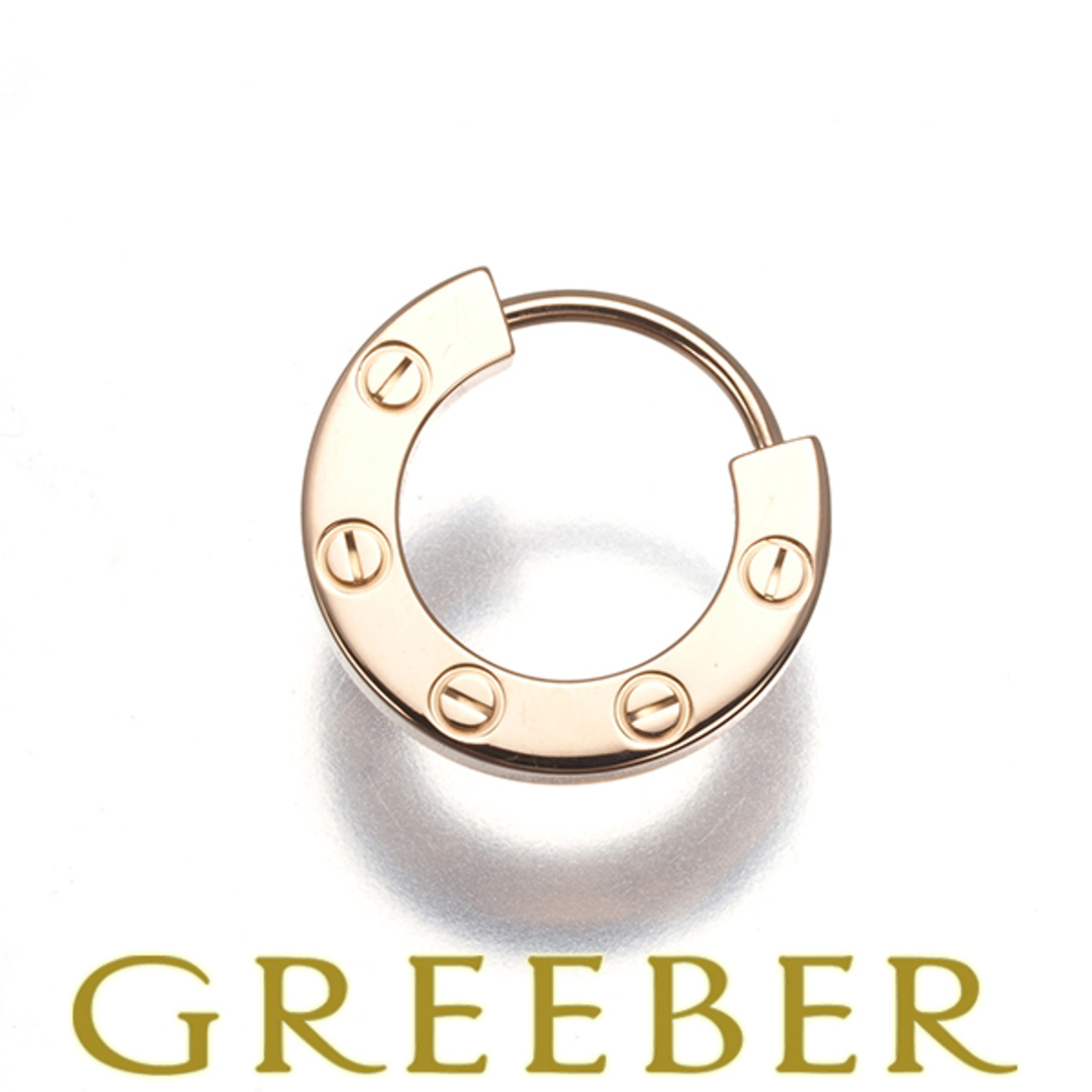 Cartier - カルティエ ラブ ピアス シングル フープ 片耳 K18PG 保証書