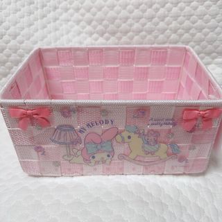 ハローキティ - ダイソーキティかご ロープ収納 ロープ バスケットの