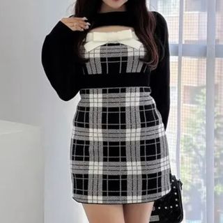 evelyn - evelyn 肩出し春ニット ピンクの通販 by もも｜エブリンなら