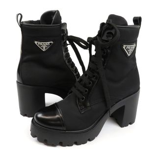 PRADA - プラダ レースアップ ロングブーツ メッシュ トライアングル