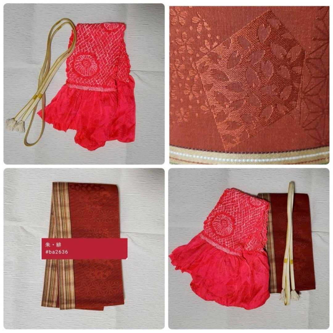 正絹 紬 十日町紬風 小紋 フルセット 4点 未着用 S〜M カ1-5の通販 by