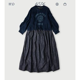 45rpm - 45rpm 45R インディゴ ニットデニム ワンピースの通販 by 4iko