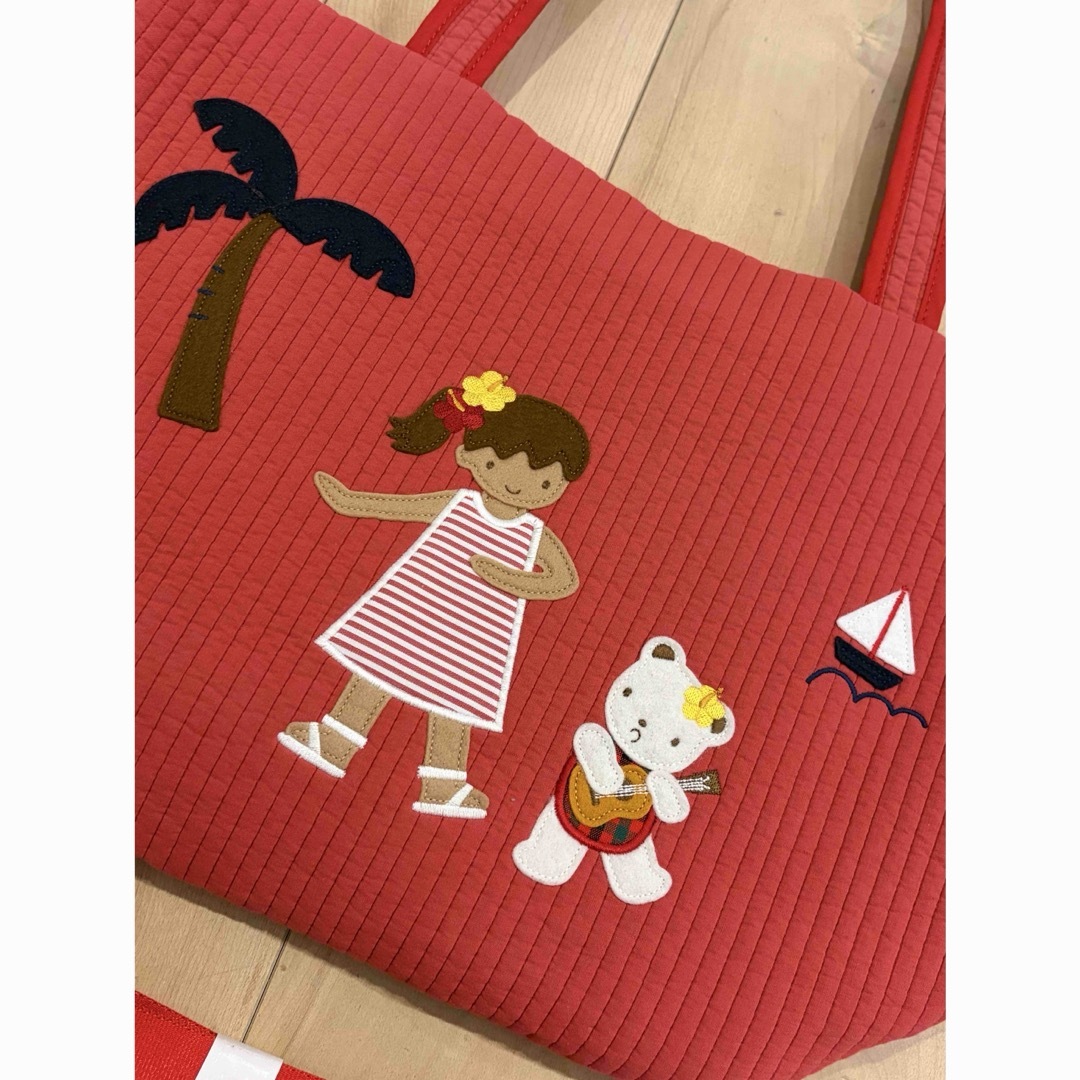 familiar - 未使用 ファミリア ピオヌンナル バッグ ハワイ レッドRDの