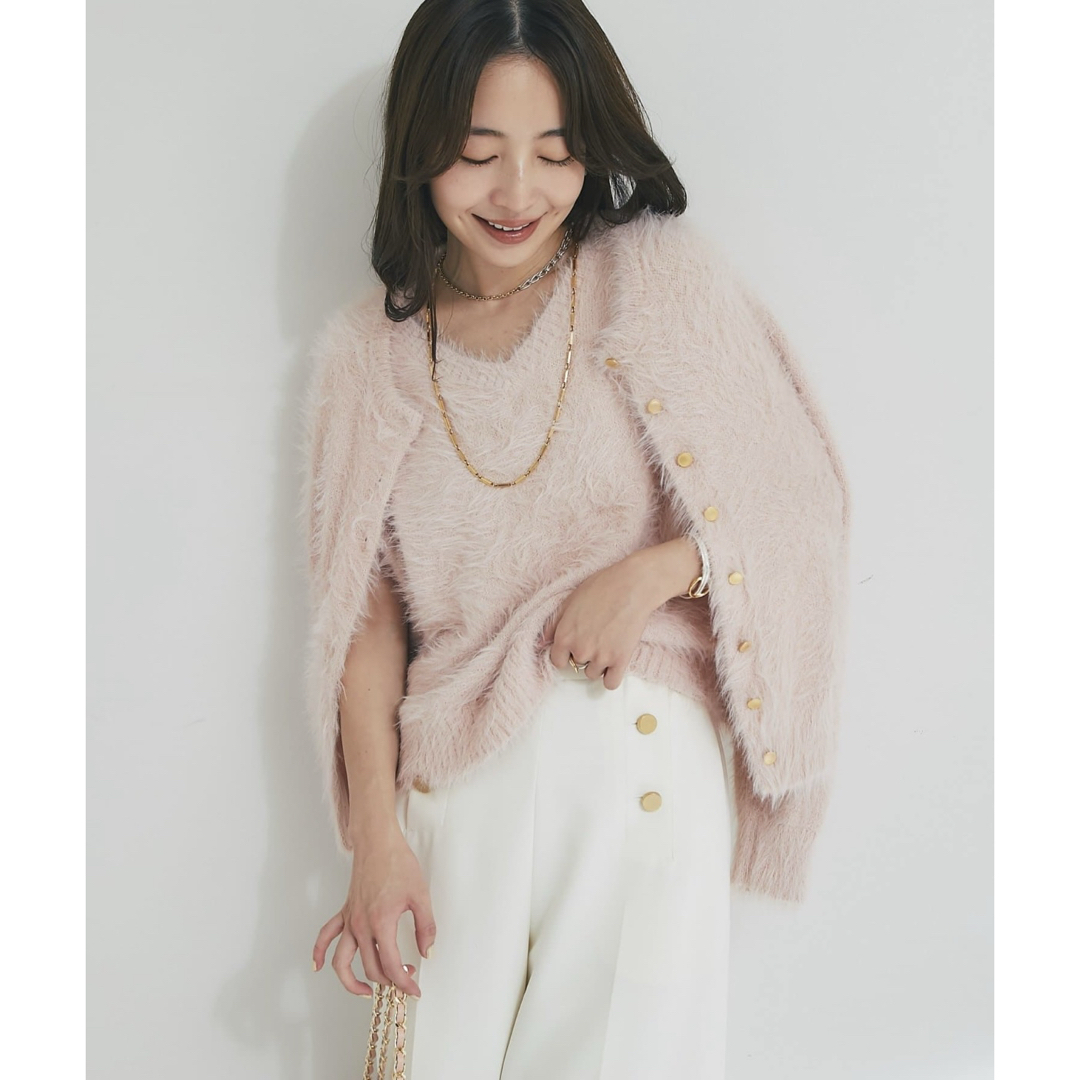 La boutique BonBon - ヘアリーフェザーカーディガンの通販 by momo's
