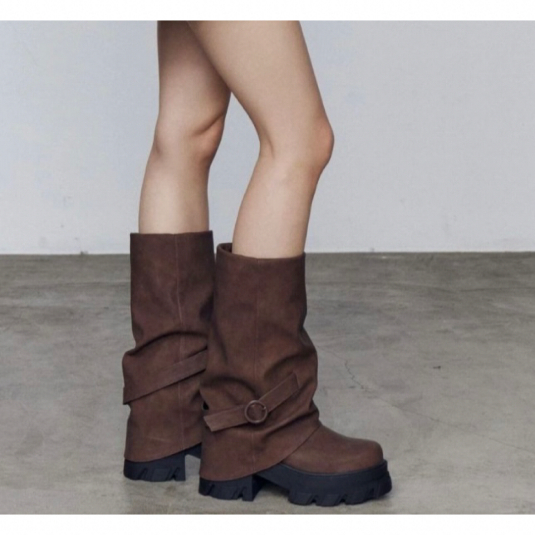 EMODA - EMODA カバータンクブーツ ブラウンLの通販 by Du