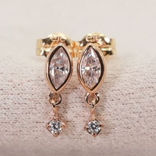 ete - ete リボン ピアス 銀 シルバー K18 YGの通販 by もも's shop