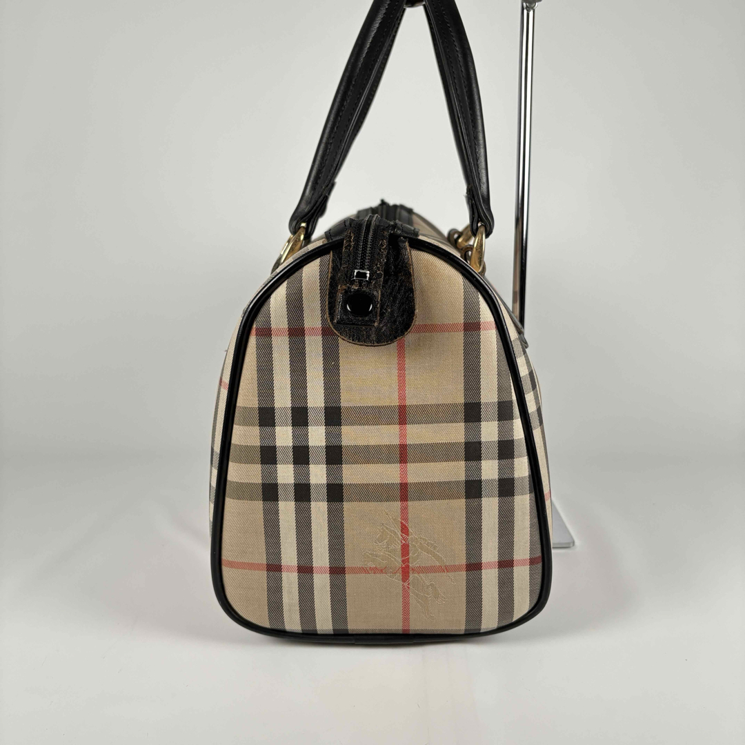 BURBERRY - バーバリー ミニボストンバッグ ノバチェック ハンドバッグ