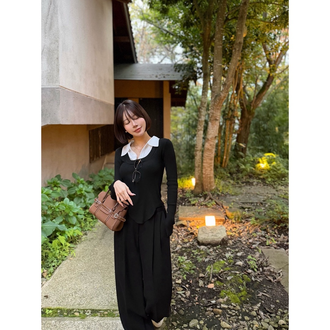 QUNG ダブルカラーラウンドヘムknit クン 今期の通販 by happy♡｜ラクマ