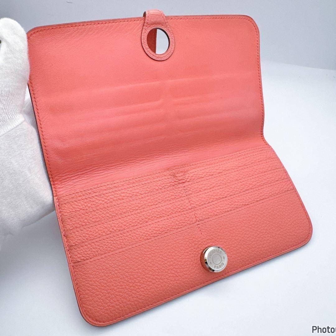 HERMES - エルメス ドゴン ロング ピンク 二つ折り 長財布 71の通販 by