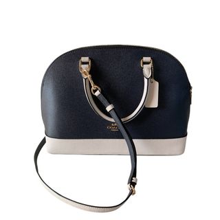 COACH - コーチ ハンプトンズ レザー ジップ サッチェル ハンドバッグ