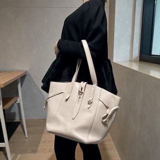 FURLA - FURLA フルラ トートバッグ ビジネスバッグ グレー レザー A4