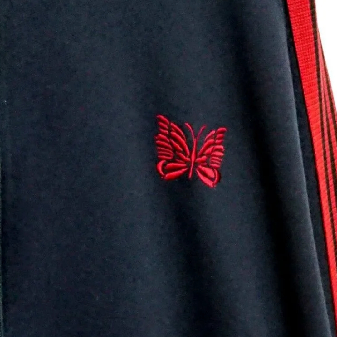Needles - 希少 ニードルス バタフライ 刺繍 ロゴ ライン トラック
