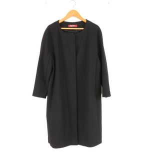 Max Mara - 【Max Mara 黒 ロングコート 高級 シルバータグ