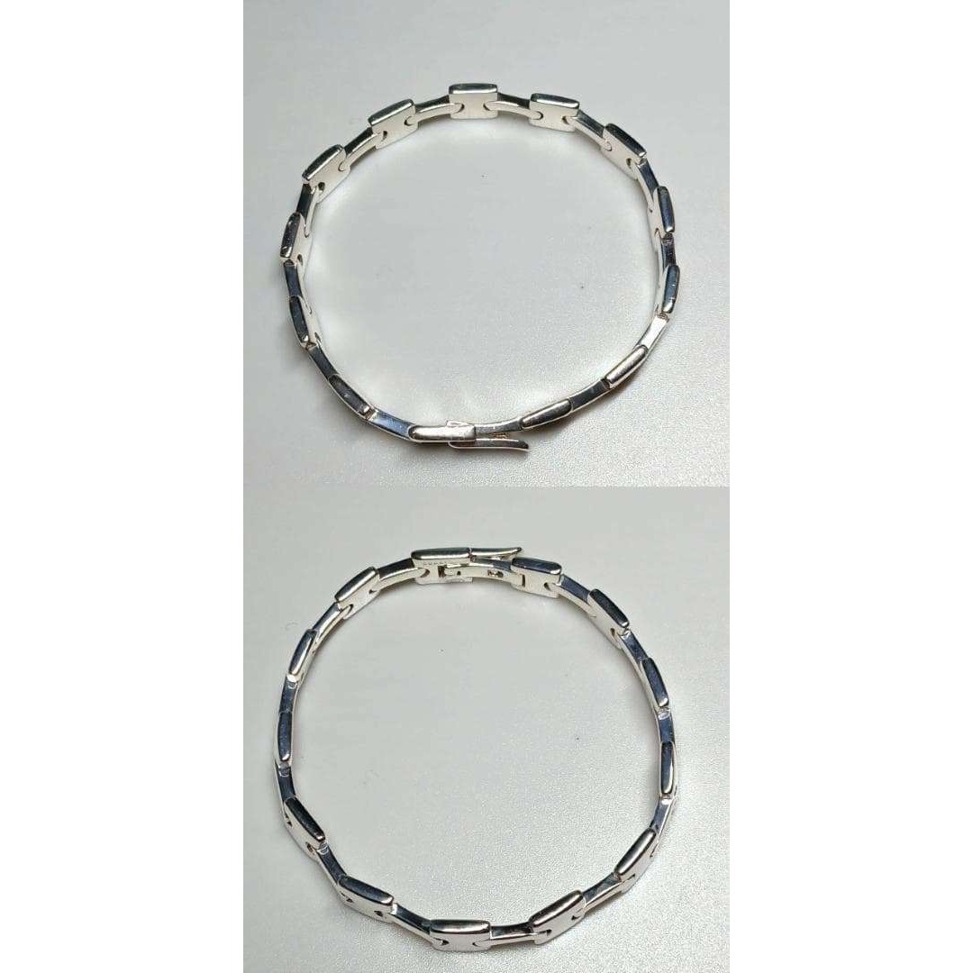 GUCCI - グッチ 極美 新品仕上げ Hリンク ブレスレット シルバー 925