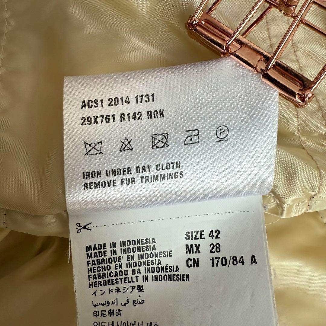 PRADA - PRADA フォックスファー 3角ロゴプレート フーデットダウン