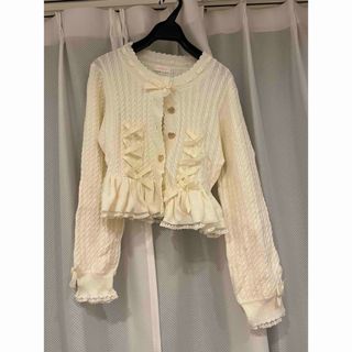 LIZ LISA - リボン通しオフショルニットワンピース リズリサ の通販 by