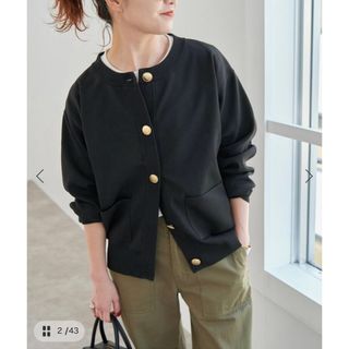 Spick & Span - テーラードカラーショートコート38サイズ ☆ネイビー