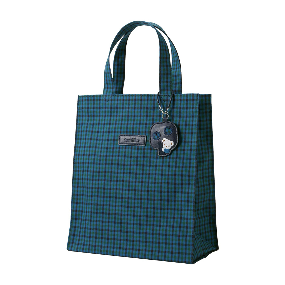 familiar - 新品未開封 ファミリア familiar トートバッグ 青チェック