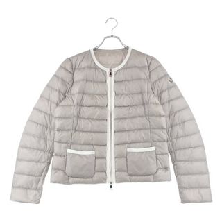 MONCLER - 稀少 MONCLER ノーカラーライトダウンジャケット ブラック 0