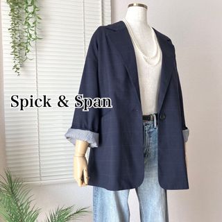 Spick & Span - テーラードカラーショートコート38サイズ ☆ネイビー