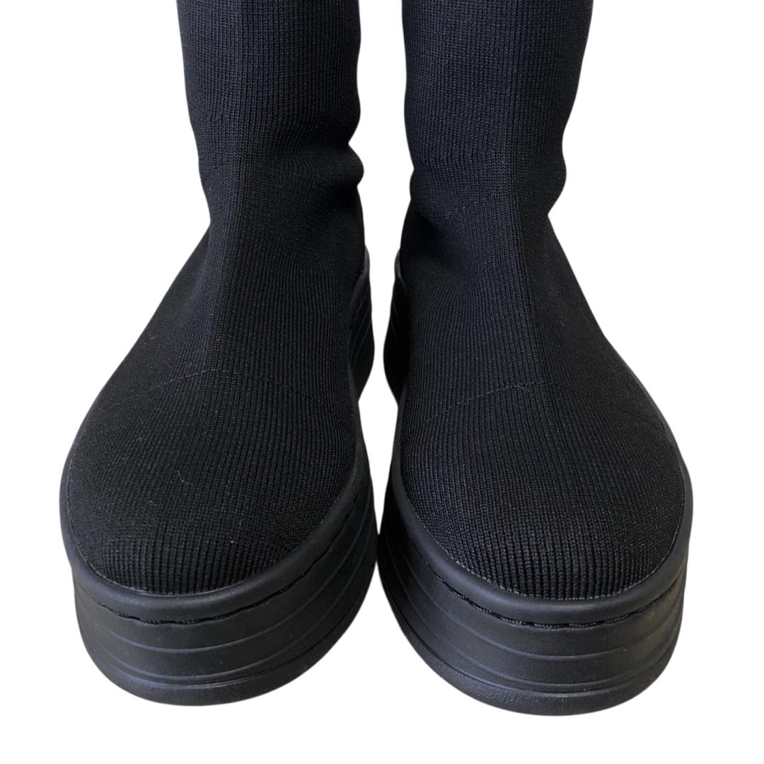 未使用品 +diana 撥水加工 ストレッチニーハイブーツ 黒 23.5の通販 by