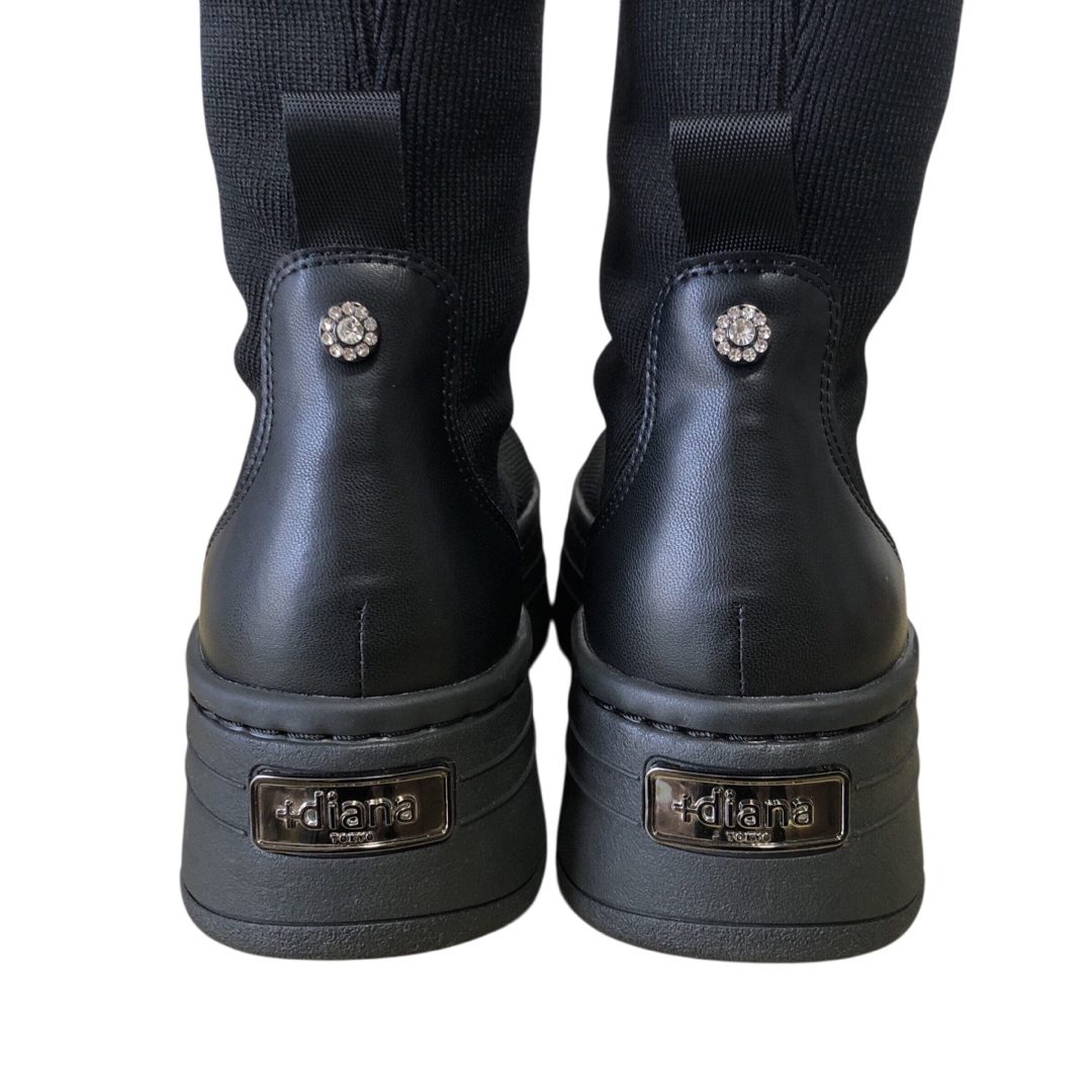 未使用品 +diana 撥水加工 ストレッチニーハイブーツ 黒 23.5の通販 by