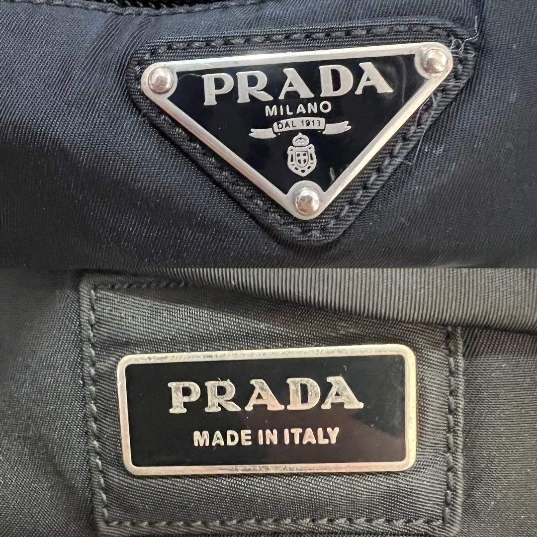 PRADA - 【極美品】プラダ ボディバッグ 三角ロゴ ナイロン ブラック