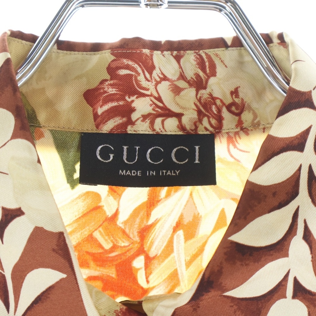 GUCCI - GUCCI グッチ トムフォード期 フラワー シルクシャツ ベージュ
