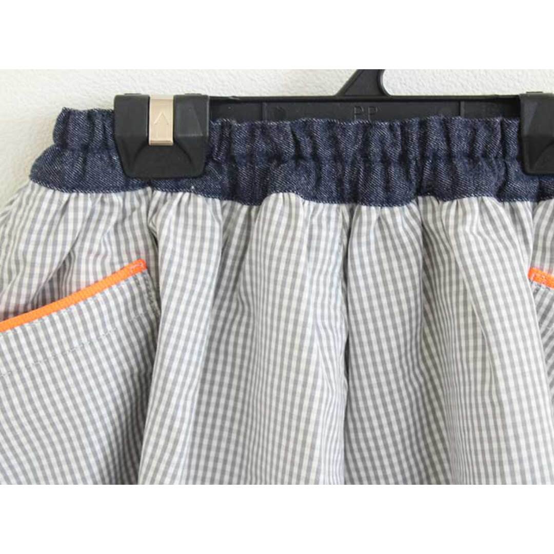 familiar - ファミリア スカート 90cm キッズ 女児 グレー×白【新品 未