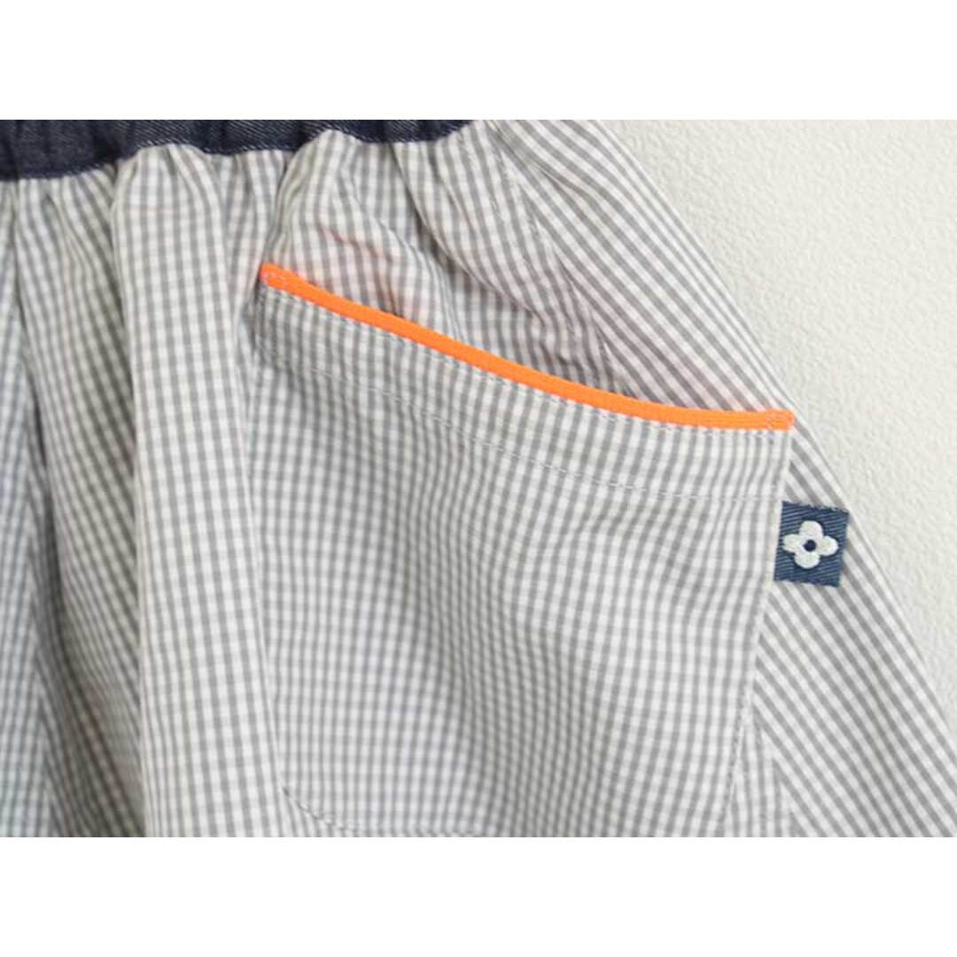 familiar - ファミリア スカート 90cm キッズ 女児 グレー×白【新品 未