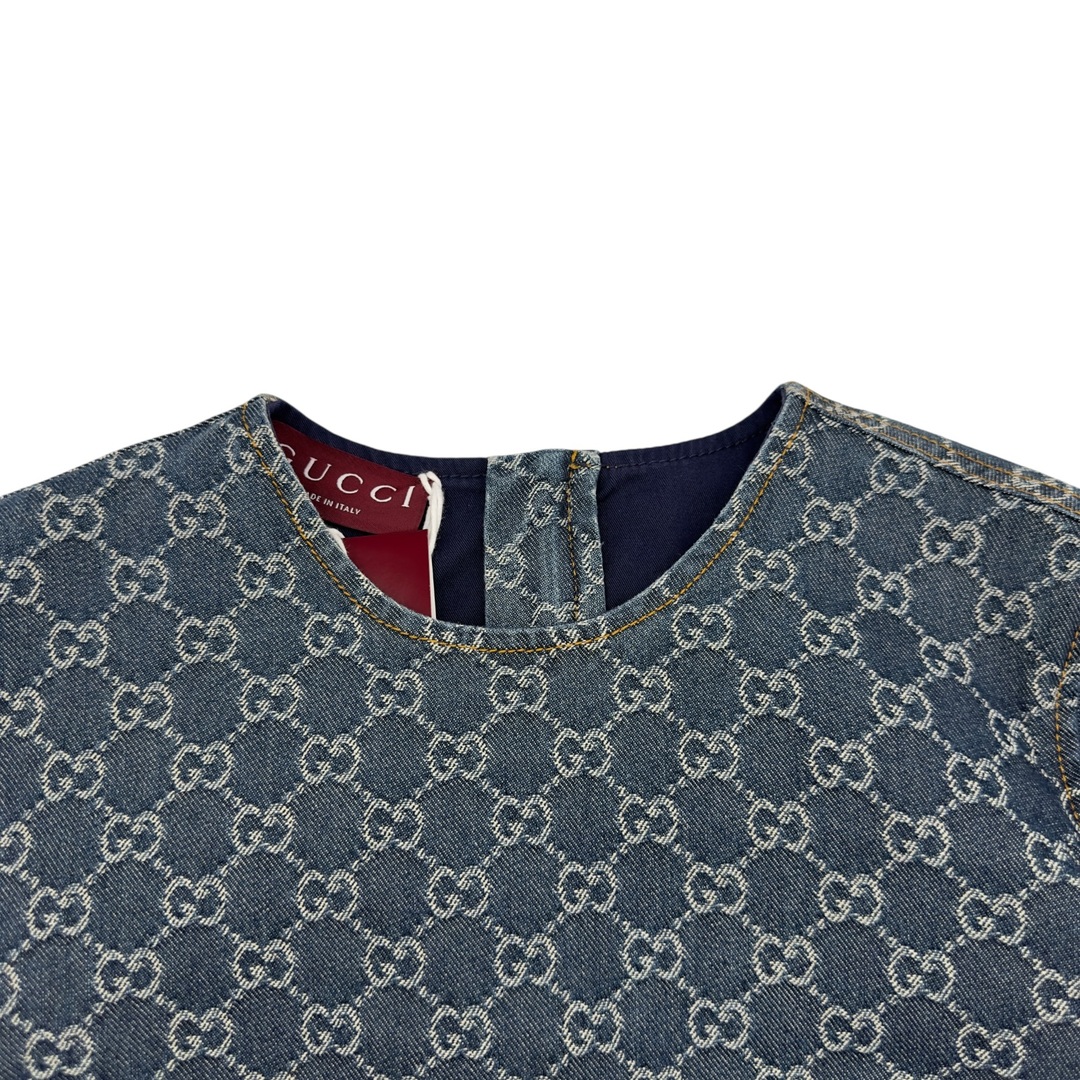 GUCCI - グッチ GUCCI GG総柄 デニム 半袖 ワンピース 818219