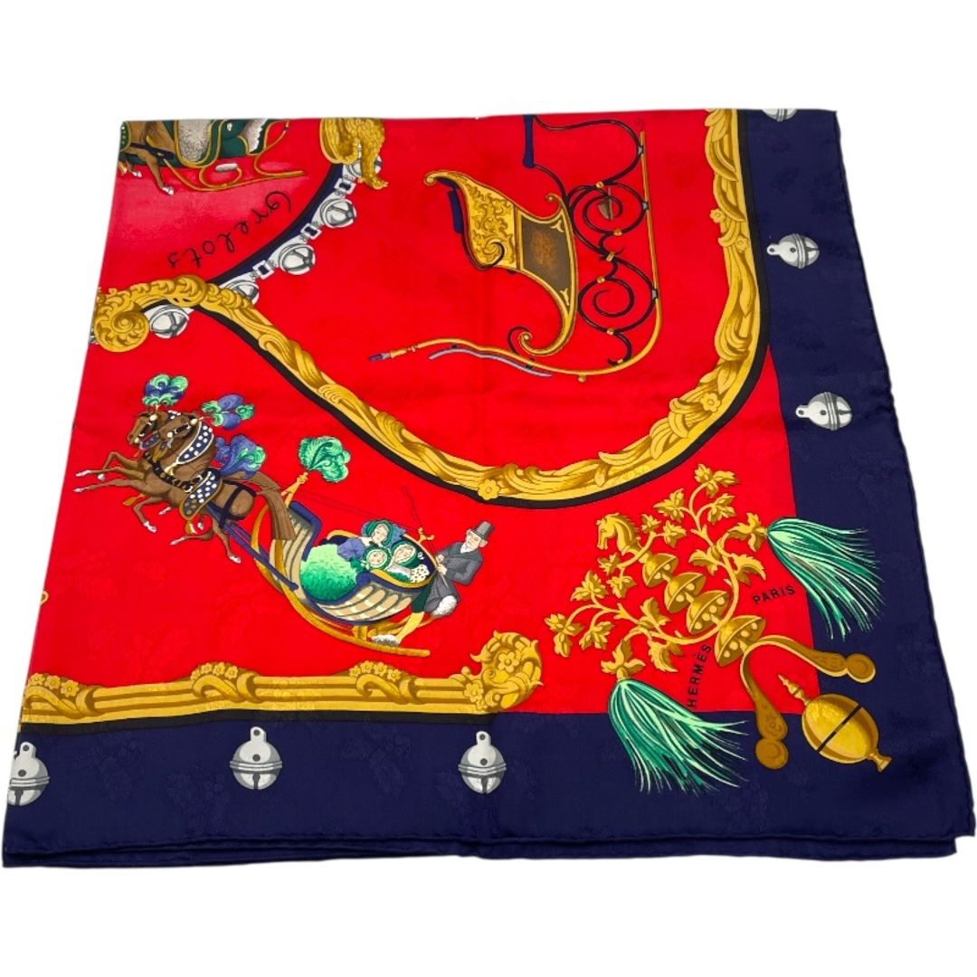 HERMES - エルメス HERMES カレ90 Plumes et Grelots シルク