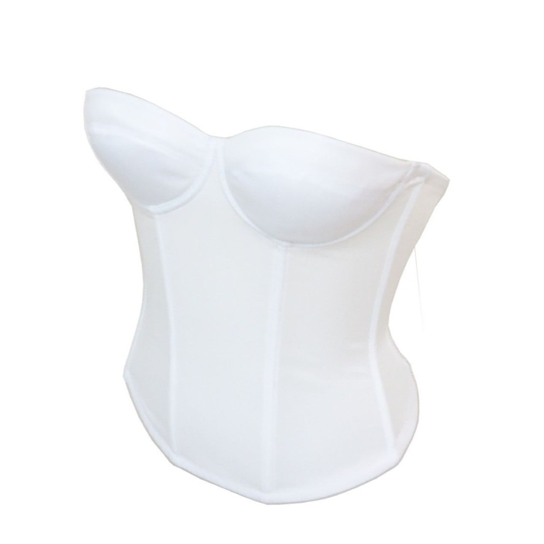 D70・L ホワイト ブライダルインナー ビスチェ＆ロングガードル 2点