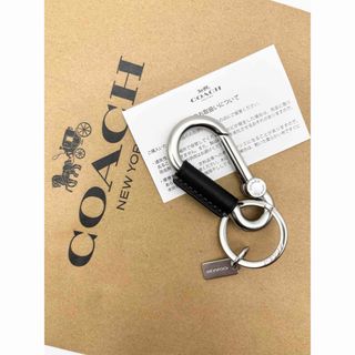 COACH - カラビナ キーホルダー キーケース キーリング ブラックの通販