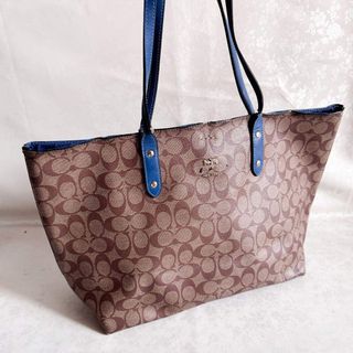 COACH - 鹿443/ COACH キャンバス レザー トートバッグ の通販 by