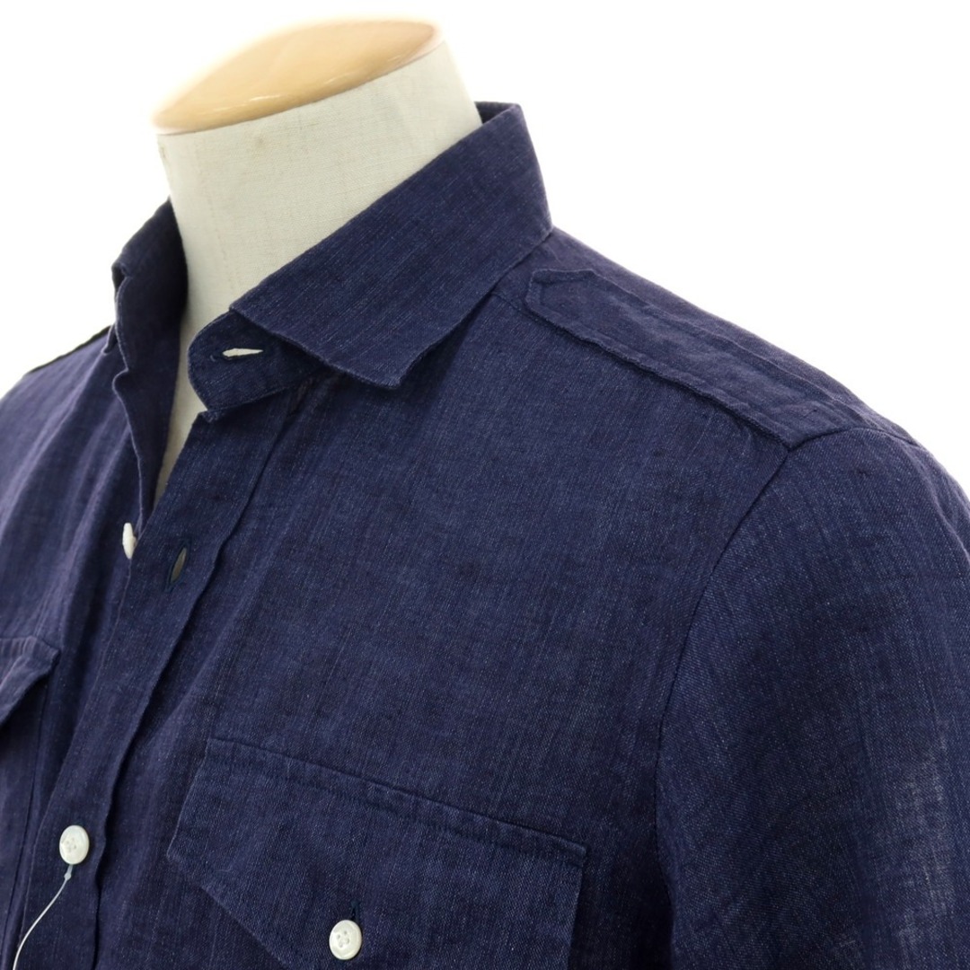 中古】バルバ ダンディライフ BARBA DANDY LIFE リネン 半袖シャツ