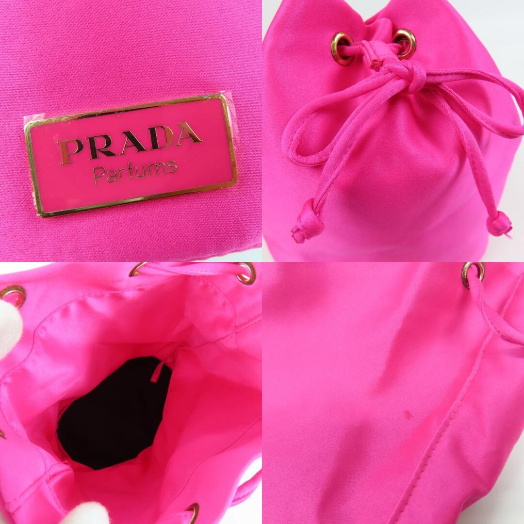 PRADA - 極美品 PRADA プラダ ロゴ ロゴプレート 巾着 小物入れ コスメ